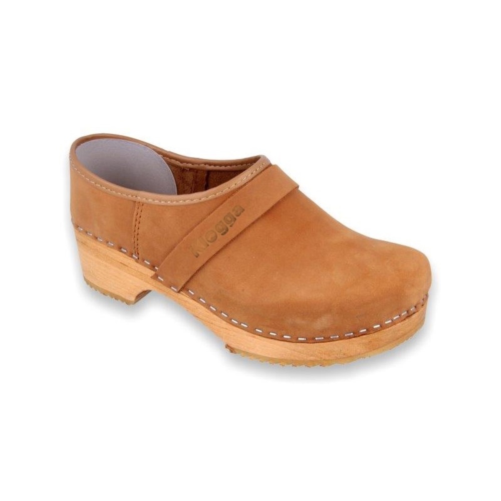 Klogga Nubuck Camel Clogs